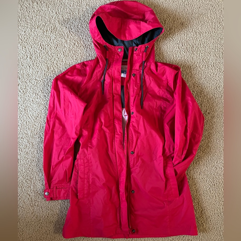 Pink Colombia rain jacket med